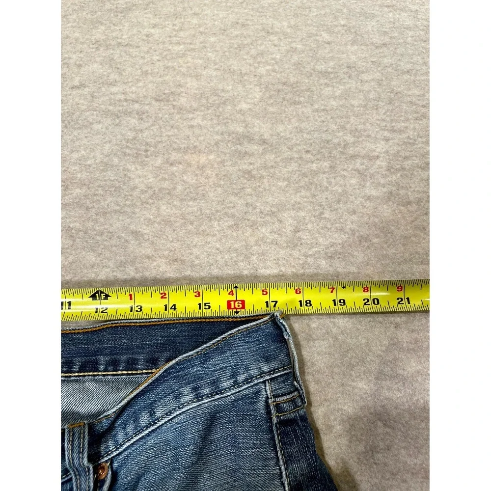 Levis 501 Original Fit‎ Jeans Mens 36x34 Blue Whisker Denim Cotton Logo Mid Rise